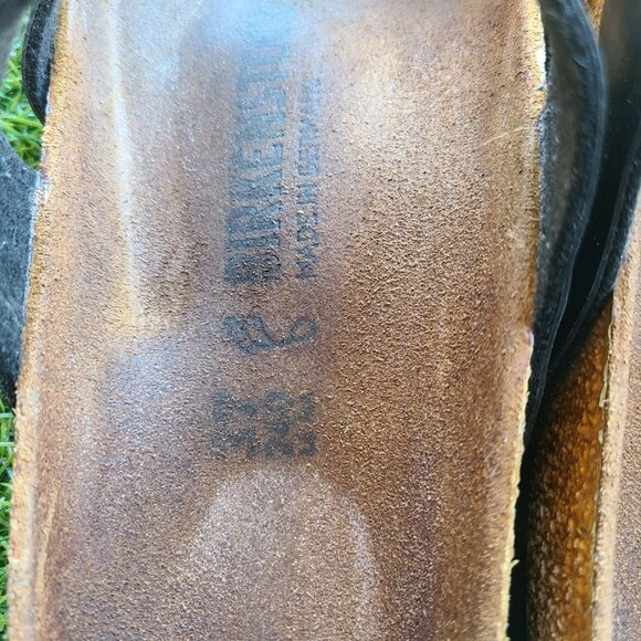 Birkenstock Mayari Black Leather Sandals Women’s 37 ( 6.5-7 ) | Strappy Toe Loop - Picture 5 of 11